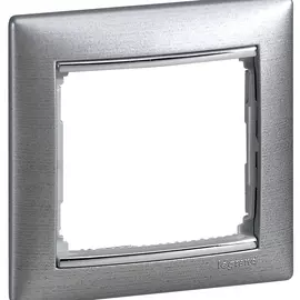 770331 Рамка Valena Алюминий матовый 1-постовая Legrand
