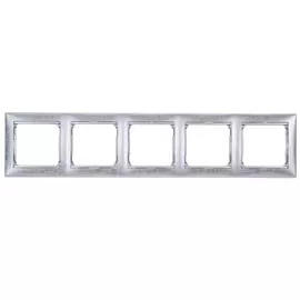 770345 Рамка Valena Модерн алюминий 5-постовая Legrand