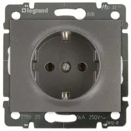 771220 Galea Life Лицевая панель розетки 2к+З, темная бронза Legrand