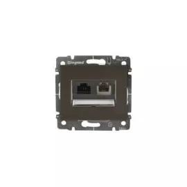 771275 Galea Life Лицевая панель для розетки RJ45 (1 или 2 выхода) или RJ11 2 выхода, темная бронза Legrand