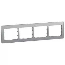 771304 Рамка Galea Life Алюминий 4-постовая Legrand