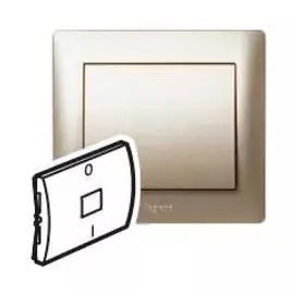771418 Galea Life Клавиша для двухполюсного выключателя с индикацией, титан Legrand