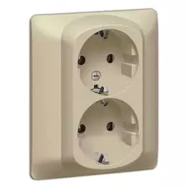 771431 Galea Life Розетка 2х2к+З со шторками, титан Legrand