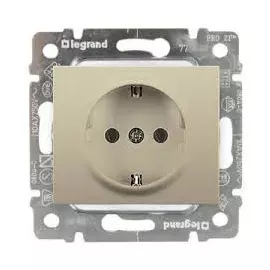 771462 Galea Life Розетка 2к+З с лицевой панелью, титан Legrand