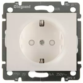 771521 Galea Life Лицевая панель розетки 2к+З с защитными шторками, перламутр Legrand