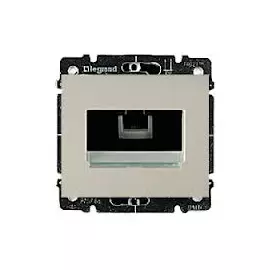 771575 Galea Life Лицевая панель для розетки RJ45 (1 или 2 выхода) или RJ11 2 выхода, перламутр Legrand