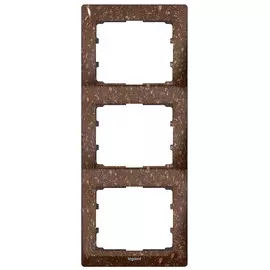 771707 Рамка Galea Life Corian коричневый 3-постовая вертикальная Legrand