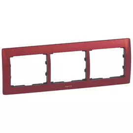 771903 Рамка Galea Life Красный 3-постовая Legrand