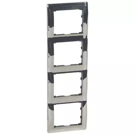 771938 Рамка Galea Life Хром 4-постовая вертикальная Legrand