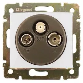 774437 Valena Розетка TV-FM-SAT проходная 2400 МГц 14 дБ Legrand