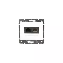 777075 Galea Life Лицевая панель для розетки RJ45 (1 или 2 выхода) или RJ11 2 выхода, белый Legrand