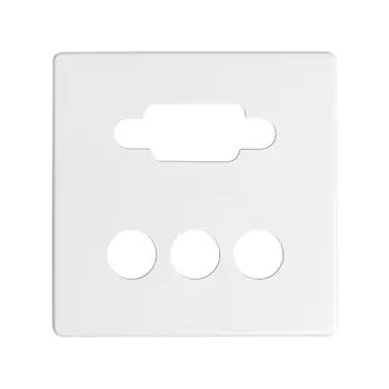 8200092-030 Накладка для коннектора VGA HD15, "мама" + 3RCA, S82, S82N, S82 Detail, белый Simon