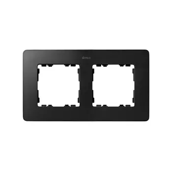 8200620-238 Рамка декоративная, 2 поста, Simon 82 Detail Original, графит-алюминий