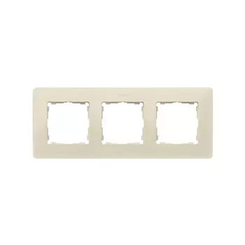 8200630-031 Рамка декоративная, 3 поста, Simon 82 Detail Original, слоновая кость-тростниковый сахар