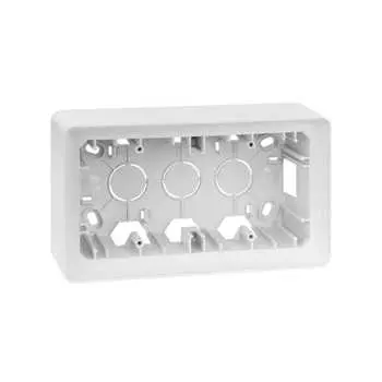 8200760-030 Монтажная коробка для накладного монтажа, 2 поста, S82 Detail, белый Simon