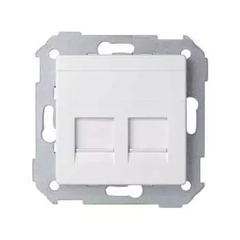 82009-30 Адаптер со шторками на 2 коннектора UTP (RJ45), SYSTIMAX, S82 Detail, алюминий Simon