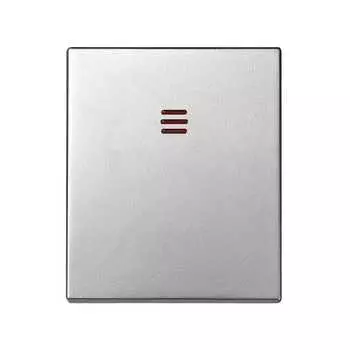 82011-53 Клавиша для выключателя одноклавишного с подсветкой, широкий модуль, S82C, алюминий Simon