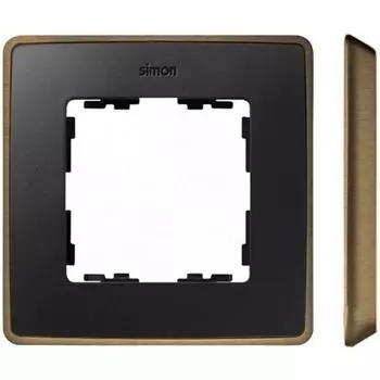 8201610-246 Рамка декоративная, 1 пост, Select, Simon 82 Detail, графит-медь