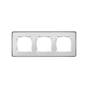 8201630-243 Рамка декоративная, 3 поста, Select, Simon 82 Detail, белый-алюминий