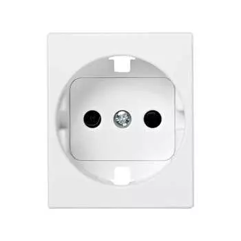 82041-50 Накладка с защитными шторками на розетку с заземлением, широкий модуль, S82C, белый Simon