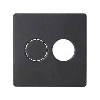 82082-38 Накладка на аудиорозетку для подключения двух аудиоколонок, S82, S82N, графит Simon