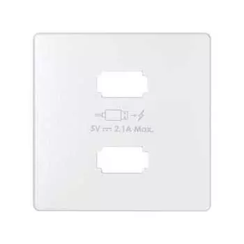 8211096-030 Накладка для зарядного устройства 2*USB, S82, S82N, S82 Detail, белый Simon