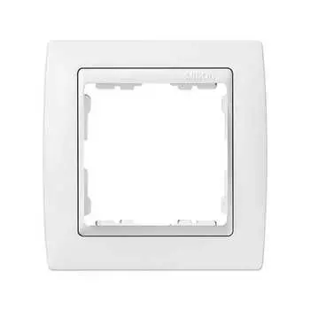 82610-30 Рамка декоративная, 1 пост, Simon 82, белый-белый