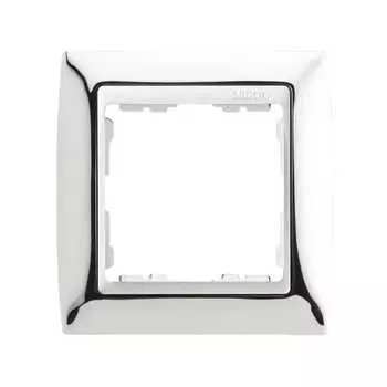 82614-63 Рамка декоративная, 1 пост, Simon 82, хром-белый