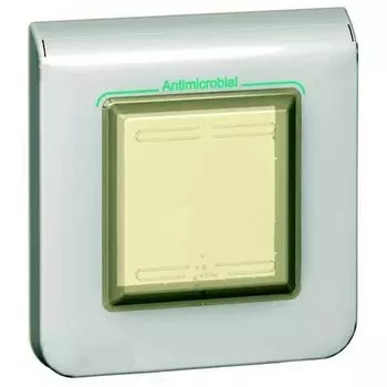 82619-30 Рамка декоративная, 1 пост, с подсветкой по периметру, разъём для выключателя проходного, Simon 82, белый