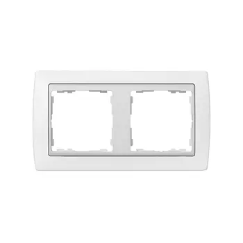 82620-30 Рамка декоративная, 2 поста, Simon 82, белый-белый