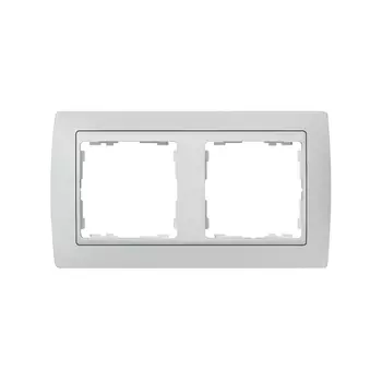 82621-33 Рамка декоративная, 2 поста, Simon 82, серый-белый