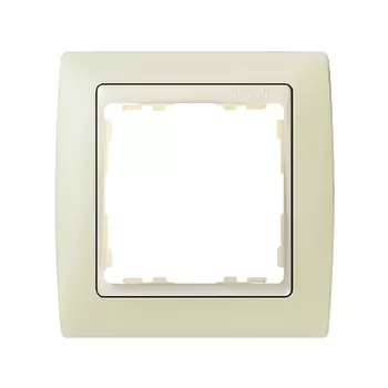 82710-31 Рамка декоративная, 1 пост, Simon 82, слоновая кость-слоновая кость