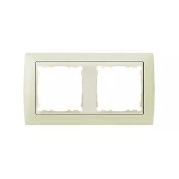 82720-31 Рамка декоративная, 2 поста, Simon 82, слоновая кость-слоновая кость