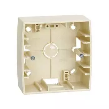 82750-31 Монтажная коробка для накладного монтажа, 1 пост, 89х89х27мм, S82, S82N, слоновая кость Simon