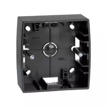 82751-38 Монтажная коробка для накладного монтажа, 1 пост, 89х89х37мм, S82, S82N, графит Simon