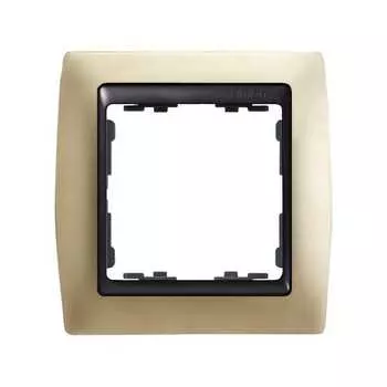 82814-34 Рамка декоративная, 1 пост, Simon 82, шампань-графит