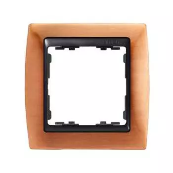 82814-36 Рамка декоративная, 1 пост, Simon 82, античная медь-графит