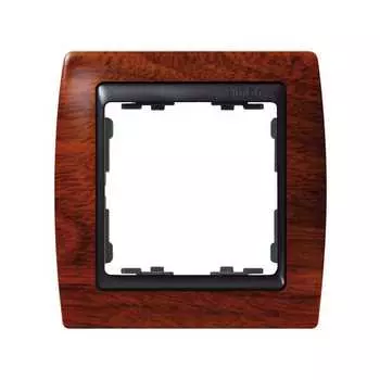 82815-61 Рамка декоративная, 1 пост, Simon 82, вишня-графит