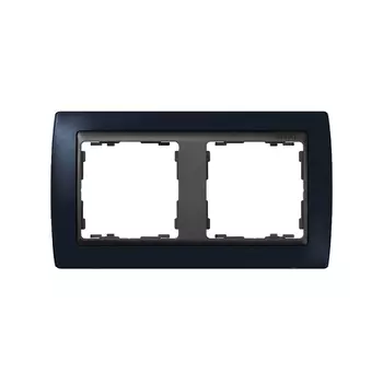 82822-32 Рамка декоративная, 2 поста, Simon 82, графит-графит