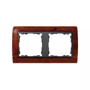 82825-61 Рамка декоративная, 2 поста, Simon 82, вишня-графит