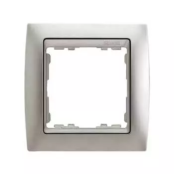 82914-33 Рамка декоративная, 1 пост, Simon 82, алюминий-алюминий