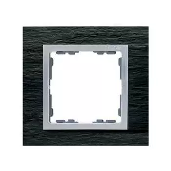 82917-63 Рамка декоративная, 1 пост, Simon 82 Nature, Камень, сланец-алюминий