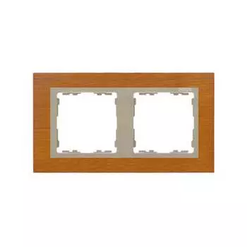 82927-66 Рамка декоративная, 2 поста, Simon 82 Nature, Дерево, дуб-шампань