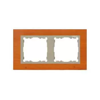 82927-67 Рамка декоративная, 2 поста, Simon 82 Nature, Дерево, вишня-шампань