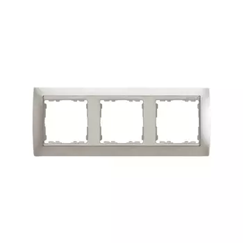 82934-33 Рамка декоративная, 3 поста, Simon 82, алюминий-алюминий