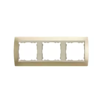 82934-34 Рамка декоративная, 3 поста, Simon 82, шампань-шампань