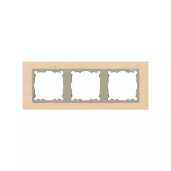 82937-68 Рамка декоративная, 3 поста, Simon 82 Nature, Дерево, клён-шампань