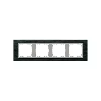 82947-63 Рамка декоративная, 4 поста, Simon 82 Nature, Камень, сланец-алюминий