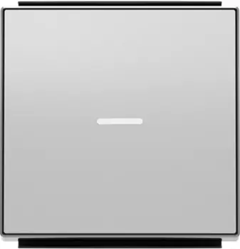 8501.3 PL Клавиша для 1-клав. выкл-й/перекл-й/кнопок линзой подсветки серебряный, ABB