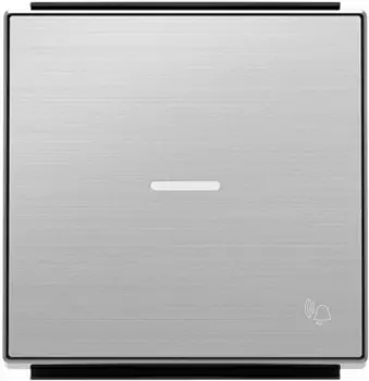 8504.3 AI Клавиша для 1-клав/ выключателей /переключ /кнопок сим "ЗВОНОК" линзой Нержавеющая сталь , ABB